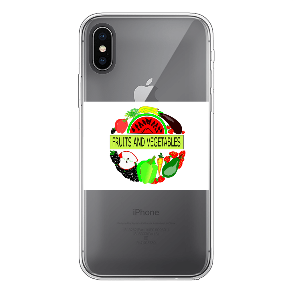 Fruits And Vegetables Design Back Printed Soft Phone Case - Mercy Abounding