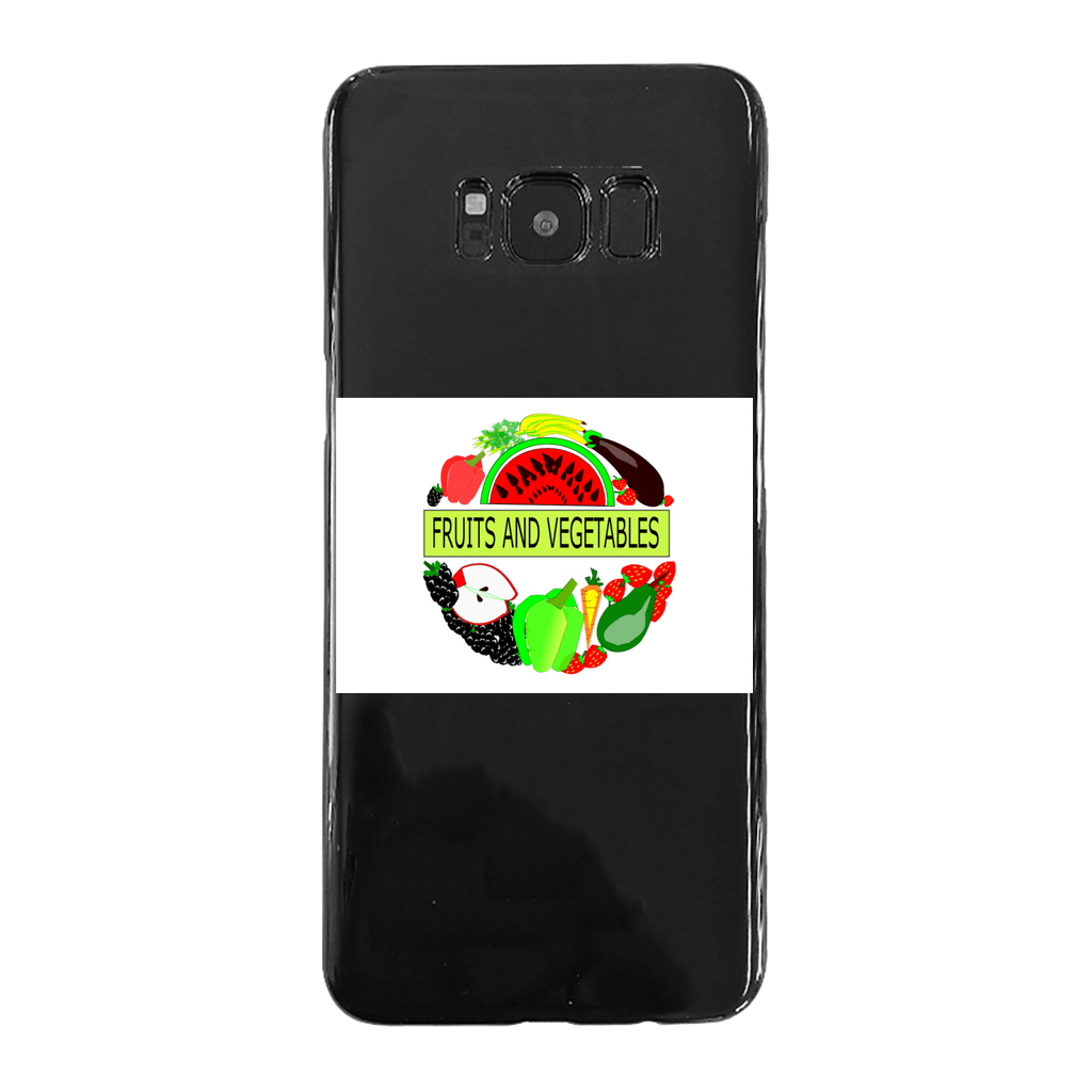 Quality Fruits And Vegetables Design Back Printed Black Soft Phone Case - Mercy Abounding