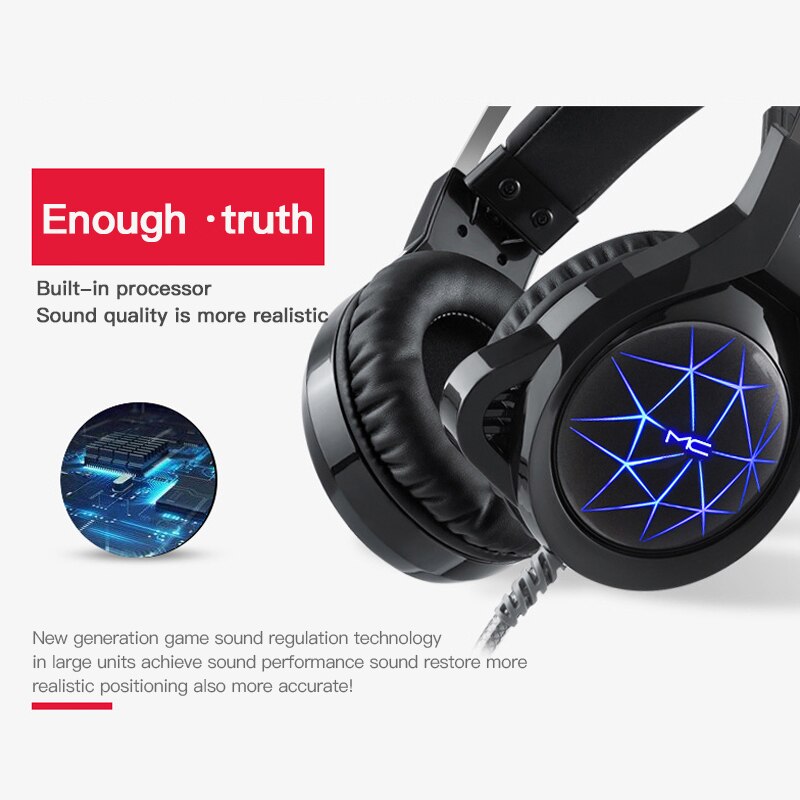 Gaming Headset Breathing Light HiFi Stereo Headphones