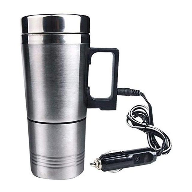 Stainless Vehicle Heating Cup Camping Car Kettle Coffee Mug