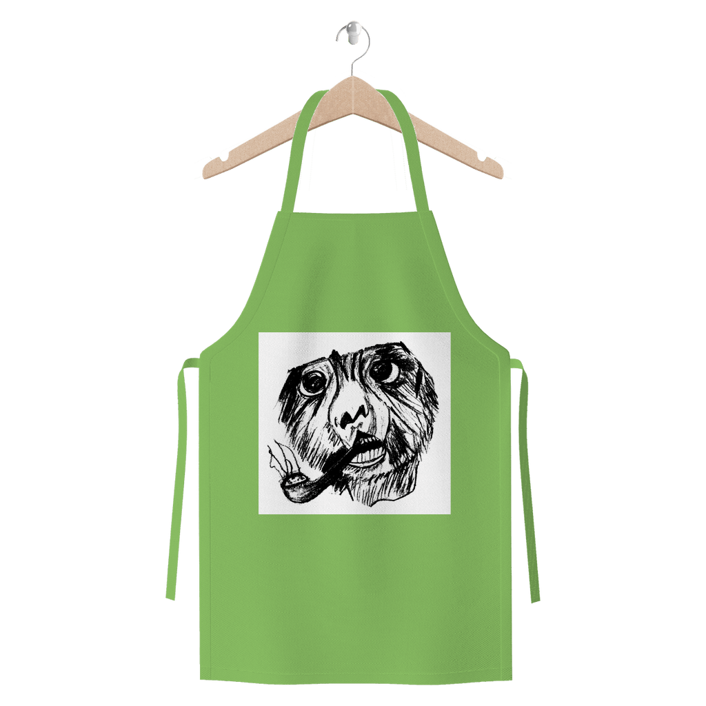 Fabric Smoking Monkey Design Jersey Apron For Kitchen Gift Event - Mercy Abounding