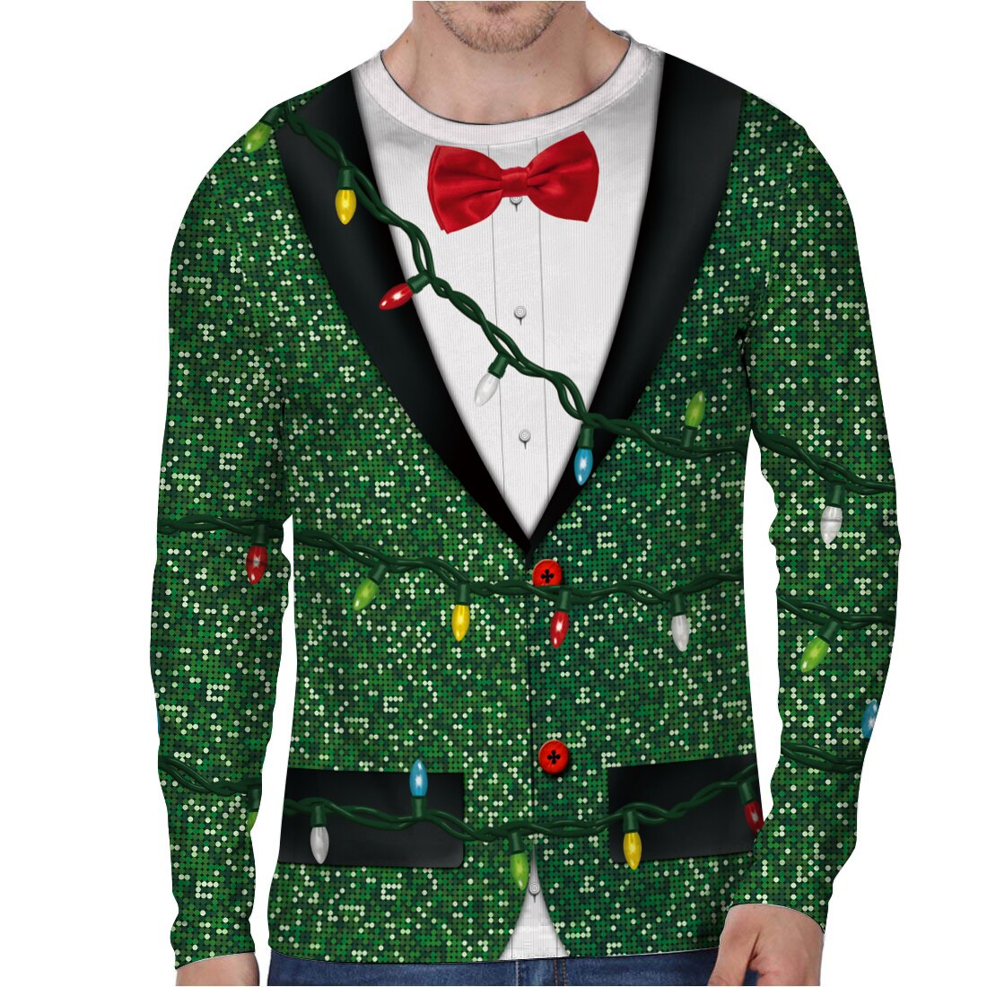 Unisex Christmas Sweaters 3D Sexy Ugly Body Chest Jumper