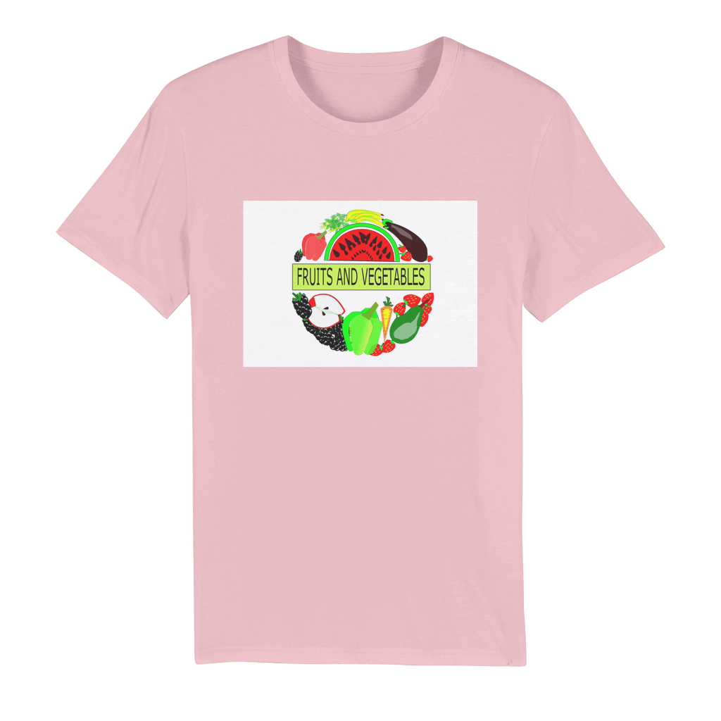 Soft Jersey Fruits And Vegetables Design Adult T-Shirt - Mercy Abounding