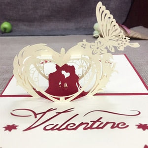 3D Laser Cut Greeting Card Wedding Valentine Gifts