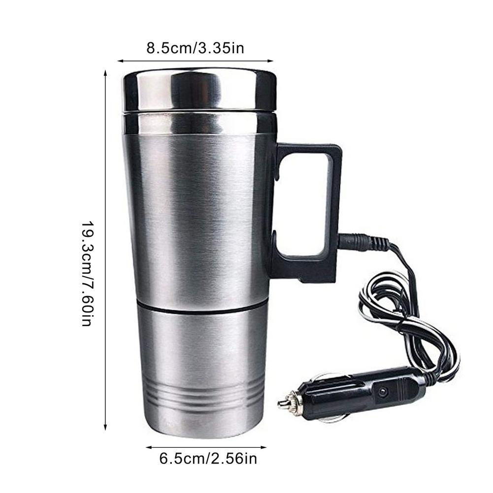 Stainless Vehicle Heating Cup Camping Car Kettle Coffee Mug