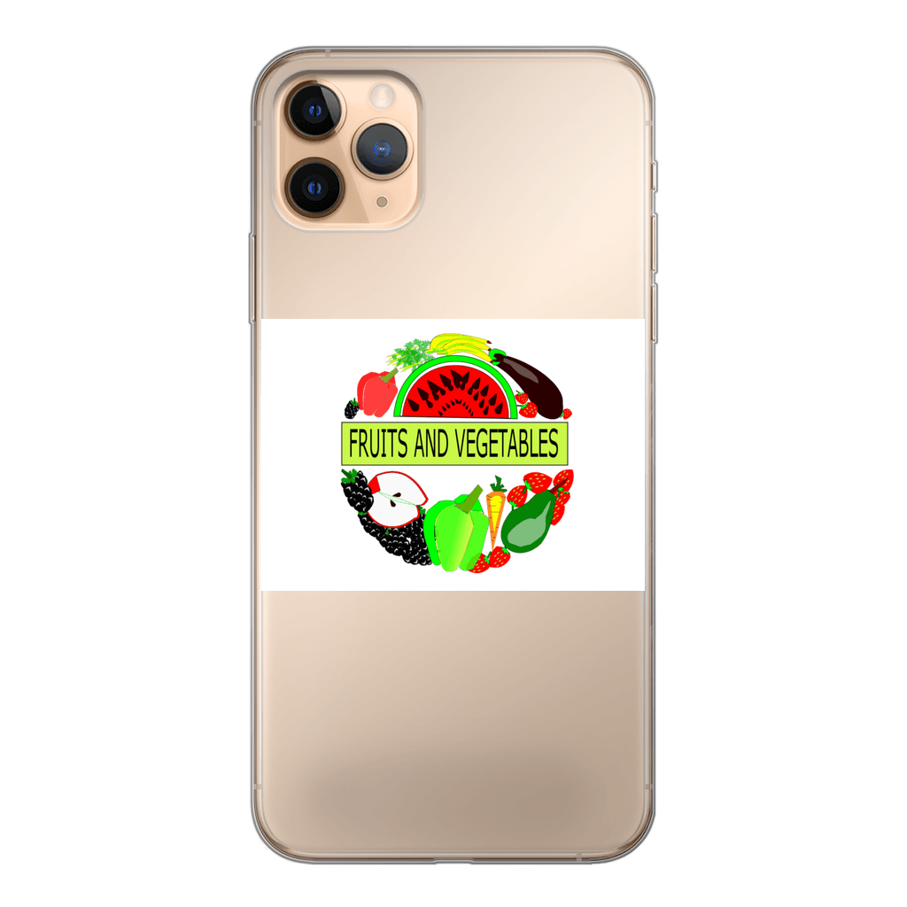 Fruits And Vegetables Design Back Printed Soft Phone Case - Mercy Abounding