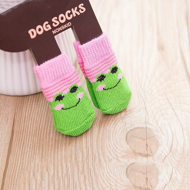 Warm Puppy Dog Cartoon Anti Slip Socks 4Pcs/Set - Mercy Abounding
