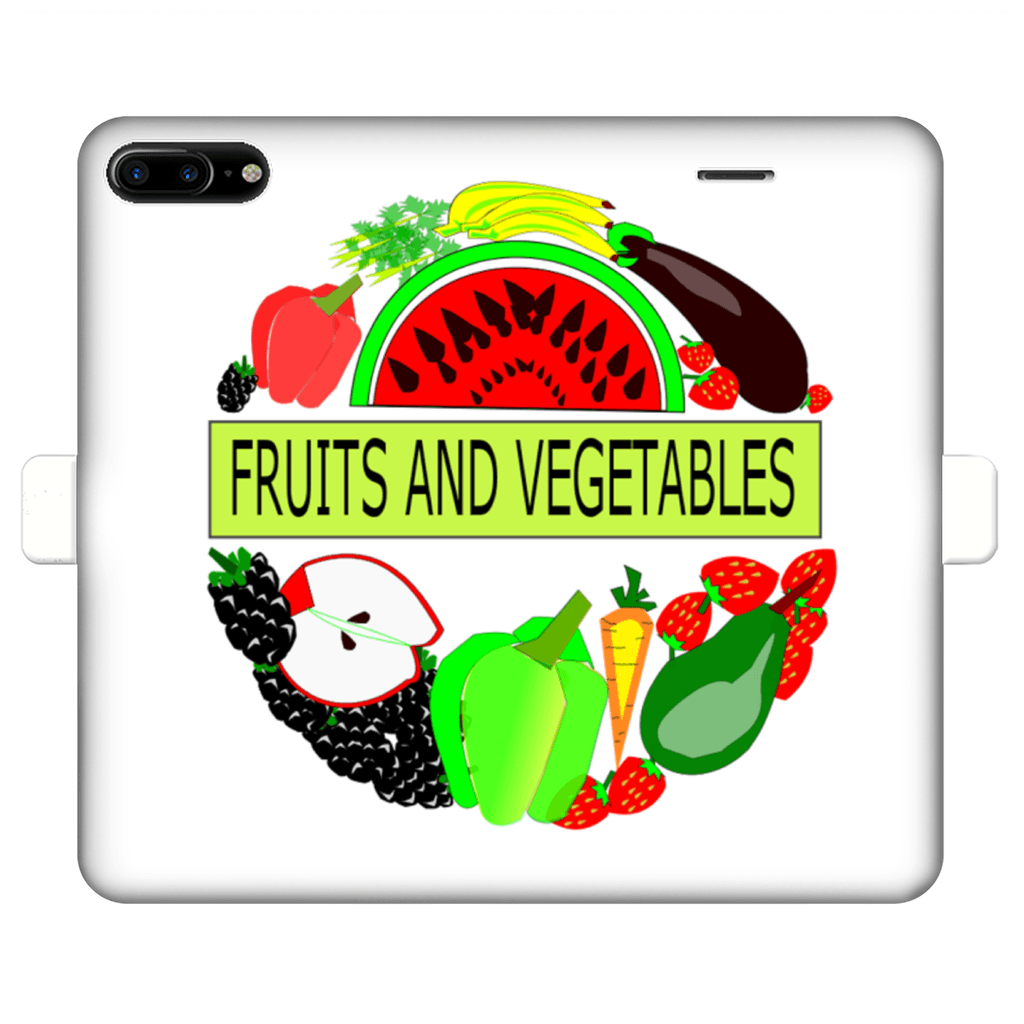 Leather Fruits And Vegetables Design Printed Money Wallet Cases - Mercy Abounding