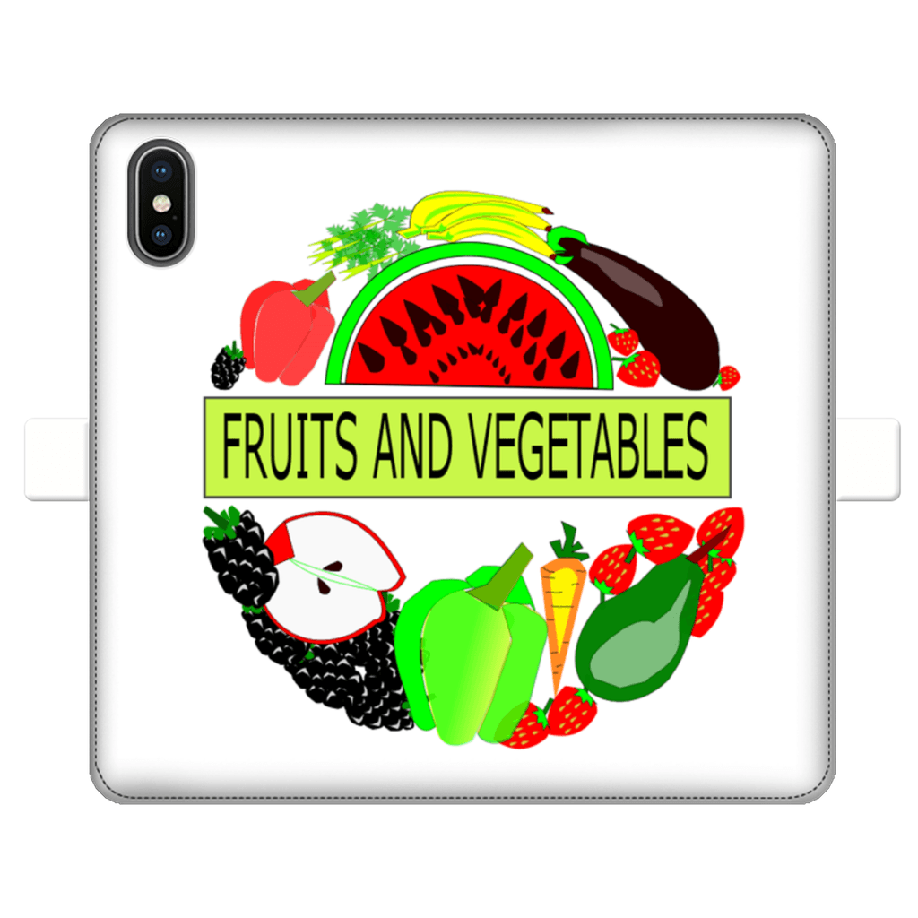 Leather Fruits And Vegetables Design Printed Money Wallet Cases - Mercy Abounding