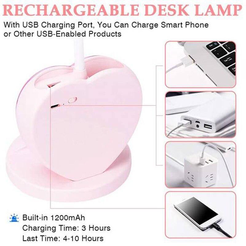 Rechargeable Desk USB Charging Port & Pen Table Holder Lamp - Mercy Abounding