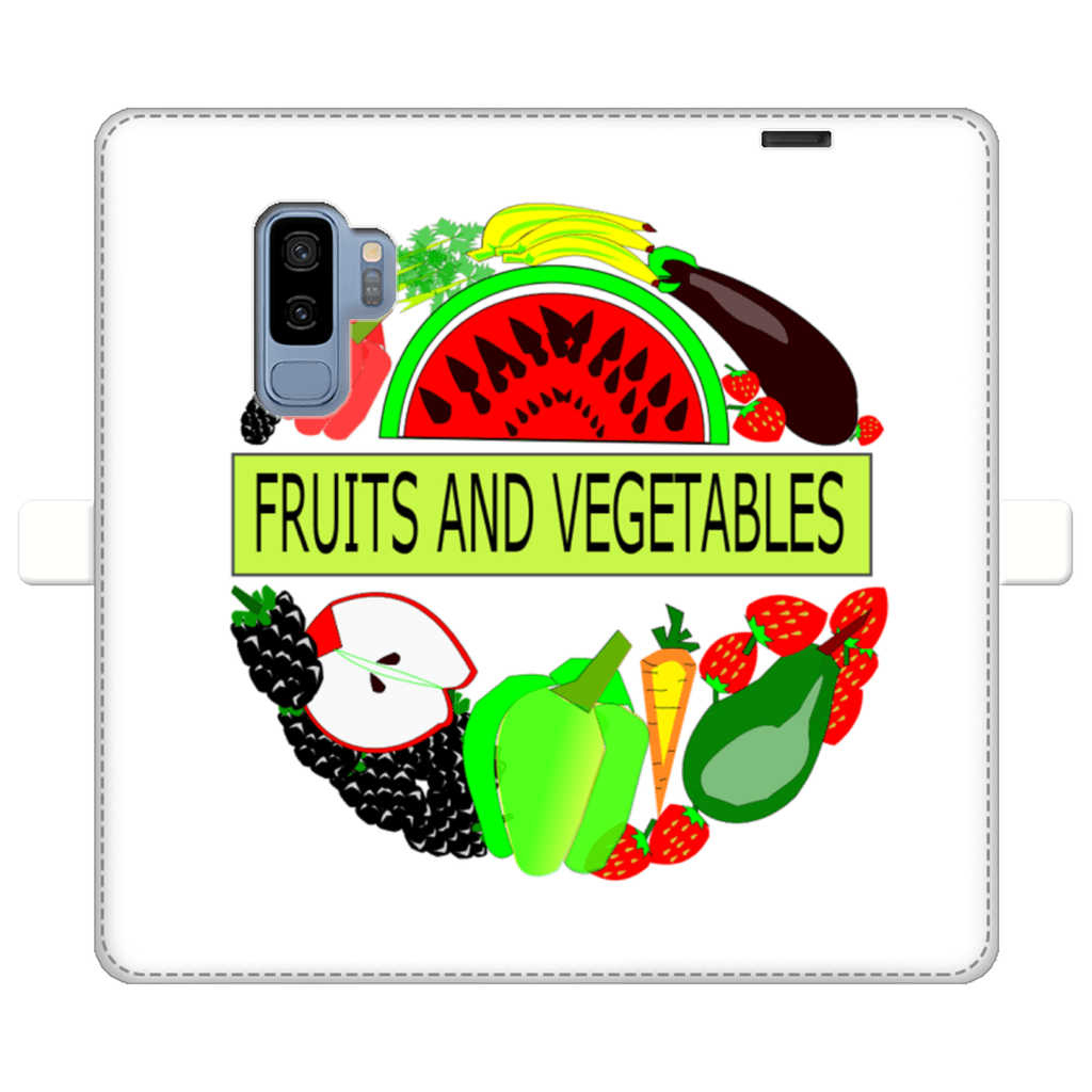 Leather Fruits And Vegetables Design Printed Money Wallet Cases - Mercy Abounding