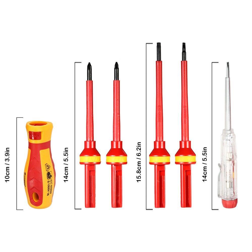 Changeable Screwdrivers Insulated 1000v Phillips Bits 7/13pcs Set - Mercy Abounding