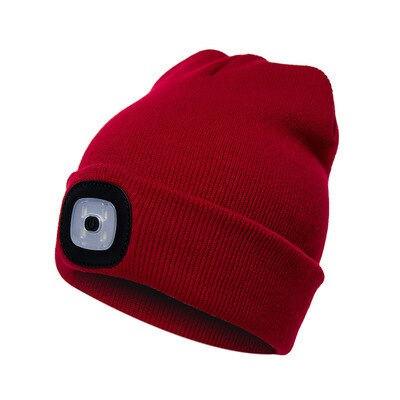 Unisex LED knitted warm winter beanie Headphones hat