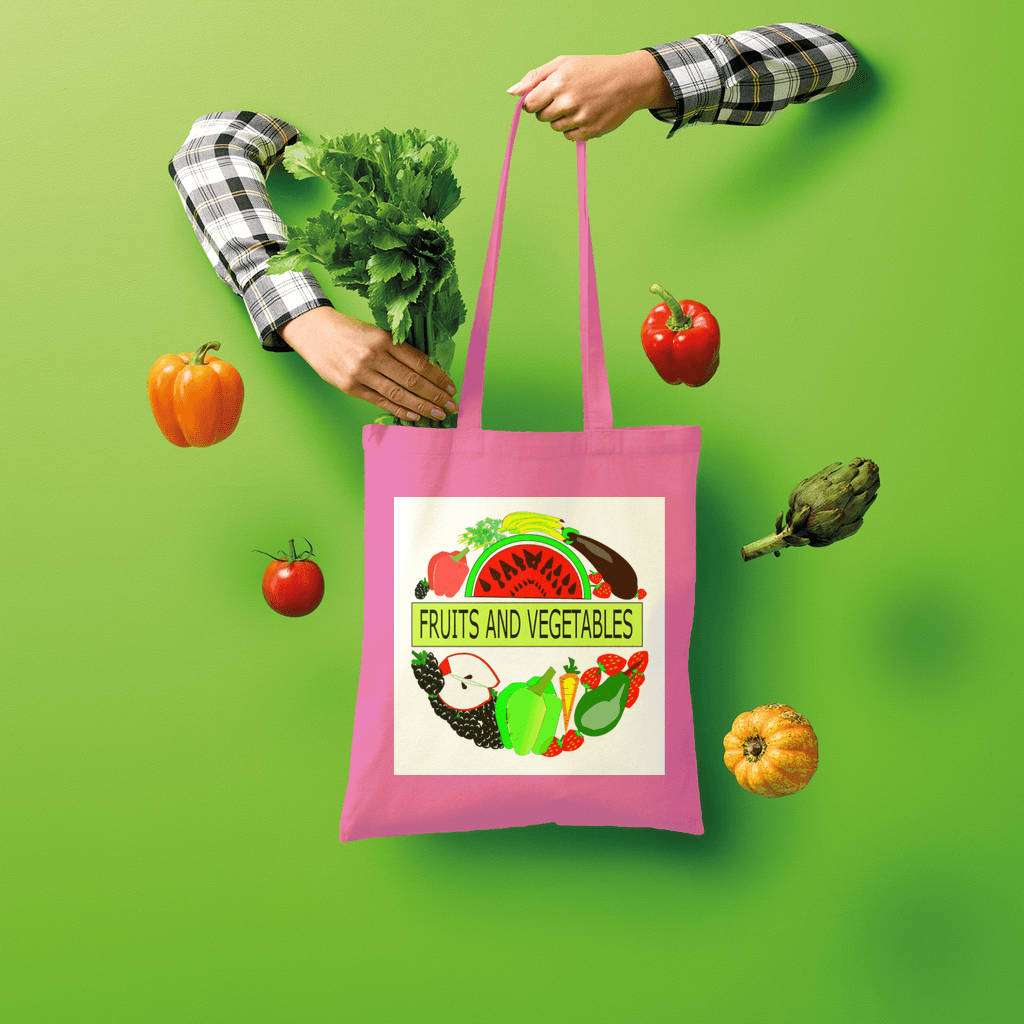 Reusable Multi-functional Fruits And Vegetables Design Shopper Tote Bag - Mercy Abounding