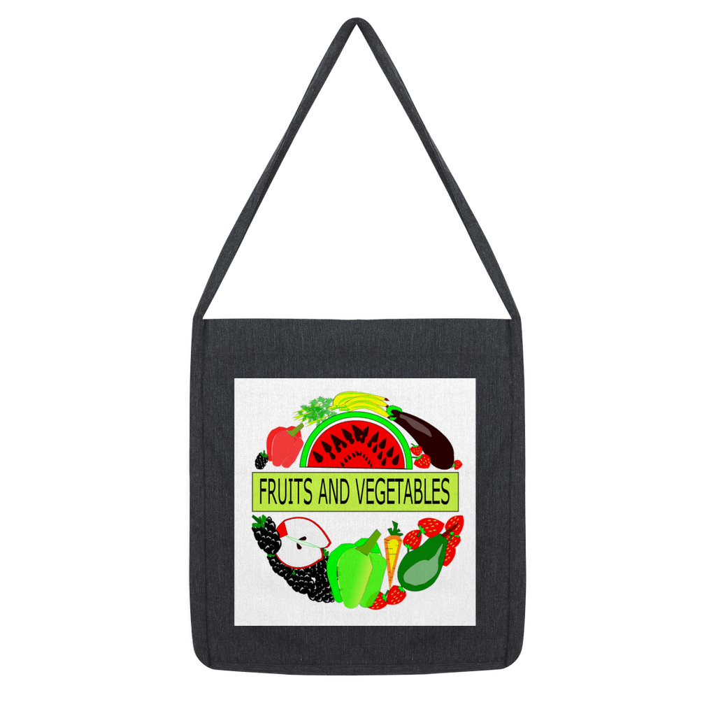 Classic Cotton Fabric Fruits And Vegetables Design Tote Bag - Mercy Abounding