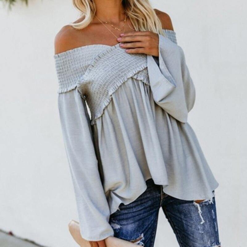 Elegant Sexy Women Off Shoulder Blouses - Mercy Abounding