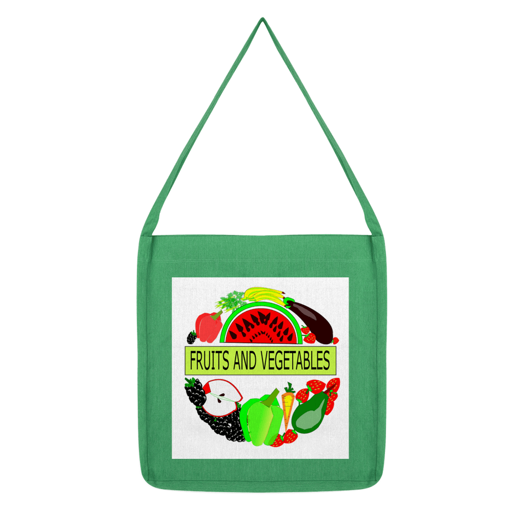 Classic Cotton Fabric Fruits And Vegetables Design Tote Bag - Mercy Abounding