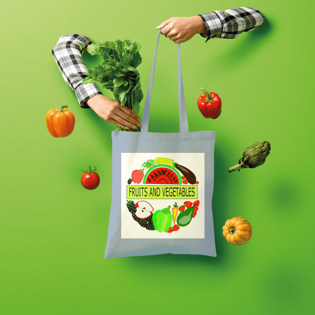 Reusable Multi-functional Fruits And Vegetables Design Shopper Tote Bag - Mercy Abounding