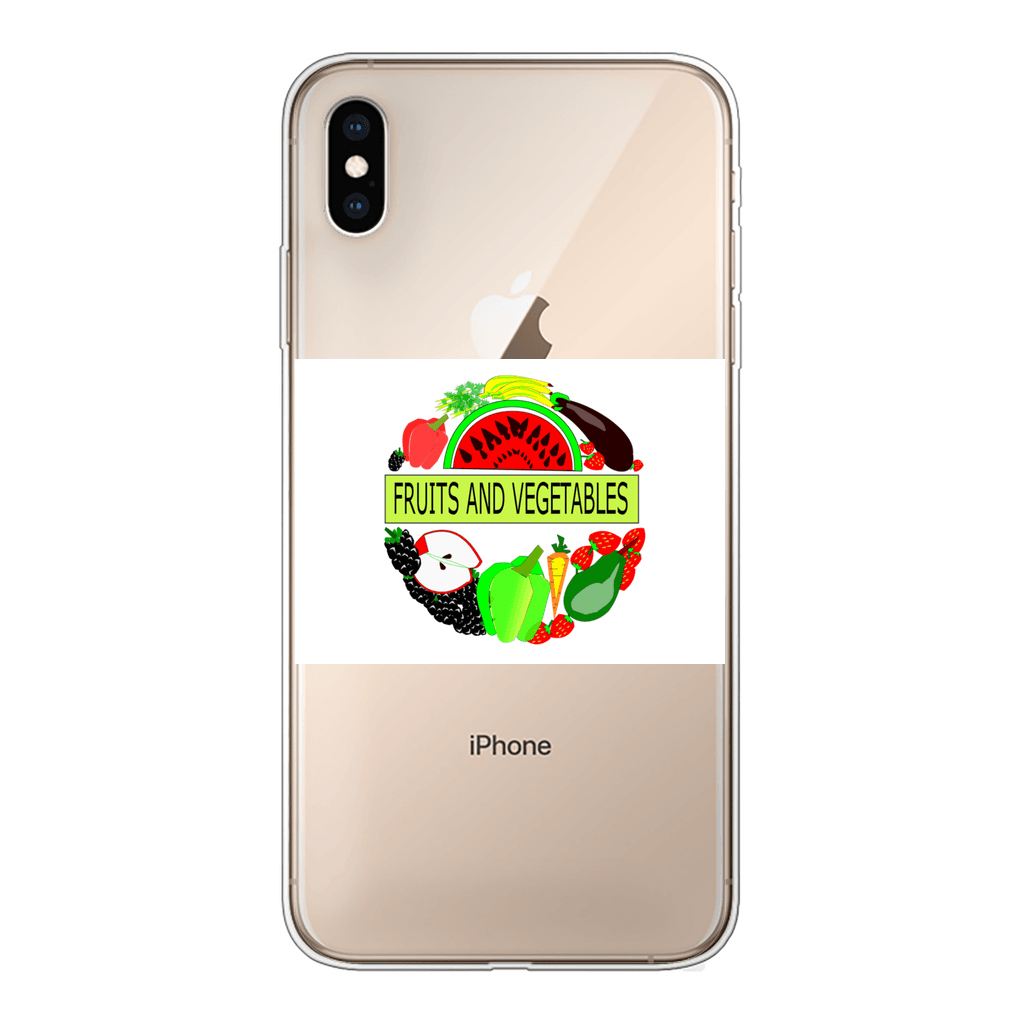 Fruits And Vegetables Design Back Printed Soft Phone Case - Mercy Abounding