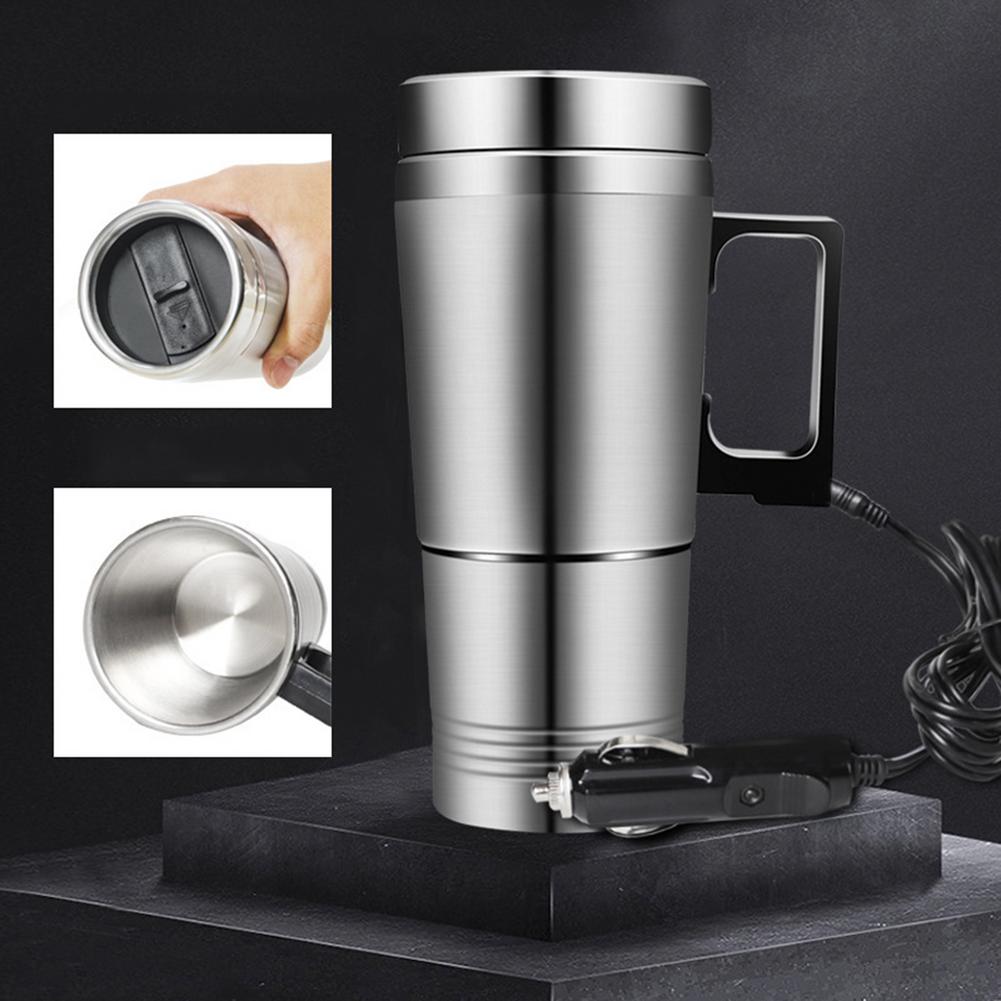 Stainless Vehicle Heating Cup Camping Car Kettle Coffee Mug