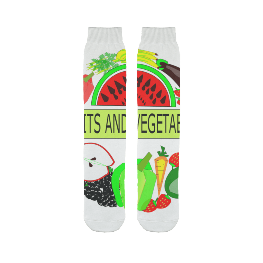 Comfortable and Durable Fruits And Vegetables Design Tube Sock - Mercy Abounding