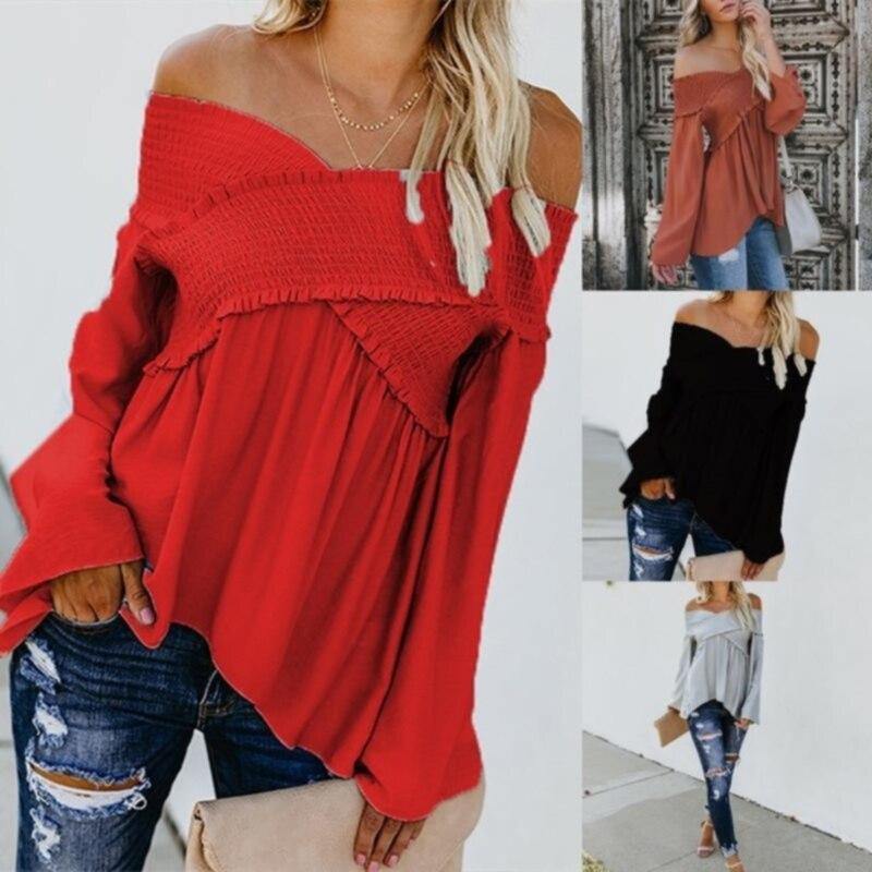 Elegant Sexy Women Off Shoulder Blouses - Mercy Abounding