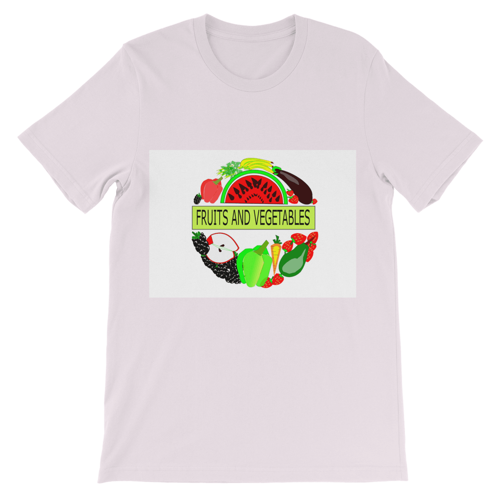 Preshrunk Jersey Fruits And Vegetables Design Classic Kids T-Shirt - Mercy Abounding