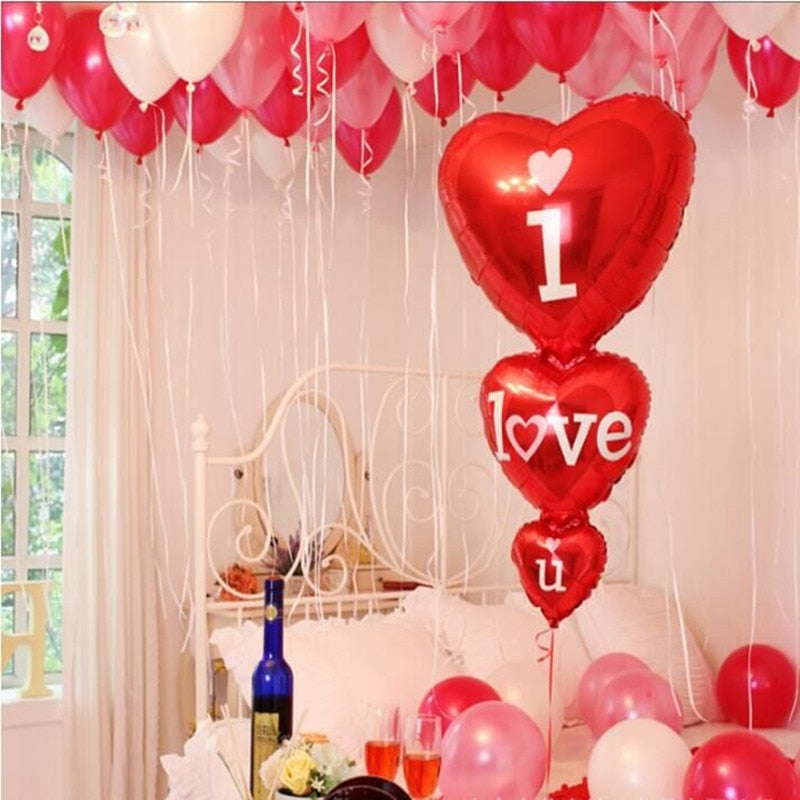 Large Foil Heart Helium Balloon Wedding Valentine Party 18inch