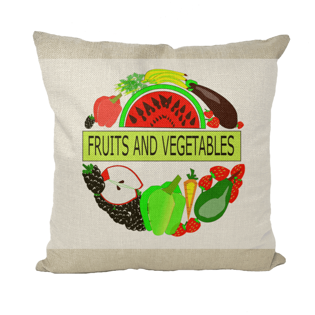 Gorgeous Fruits And Vegetables Design Throw Pillow With Insert For Home Decor - Mercy Abounding