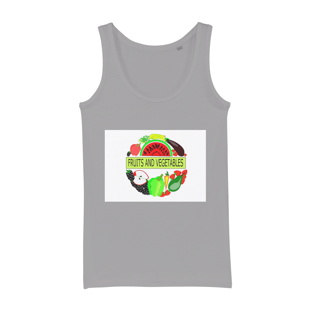 Summer Fabric Fruits And Vegetables Design Jersey Womens Tank Top - Mercy Abounding