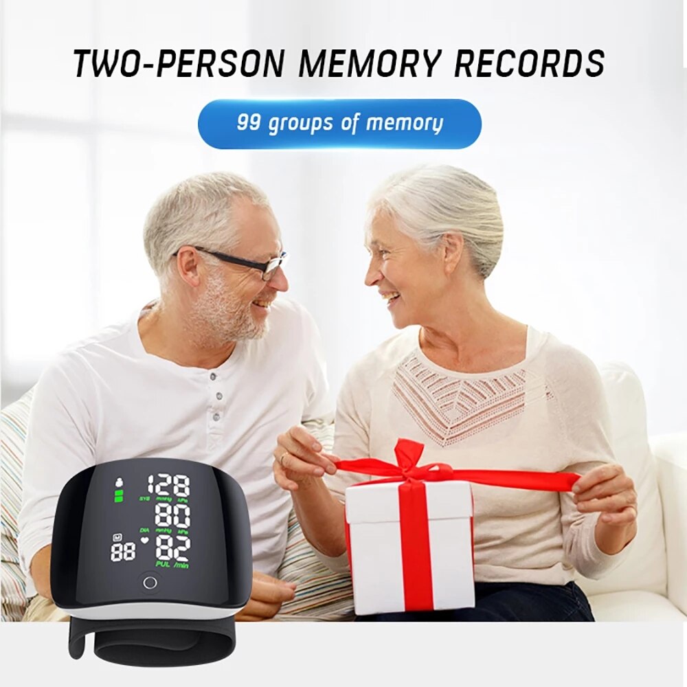 Rechargeable Wrist Blood Pressure Digital Monitor Voice