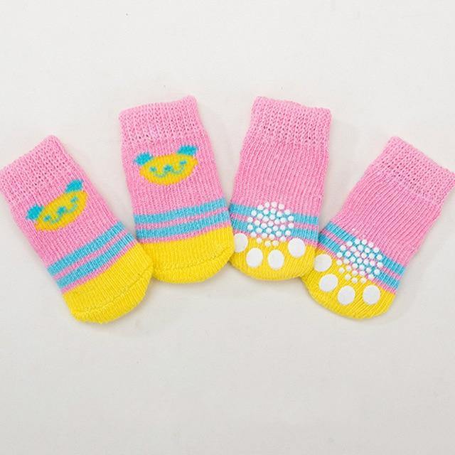 Warm Puppy Dog Cartoon Anti Slip Socks 4Pcs/Set - Mercy Abounding