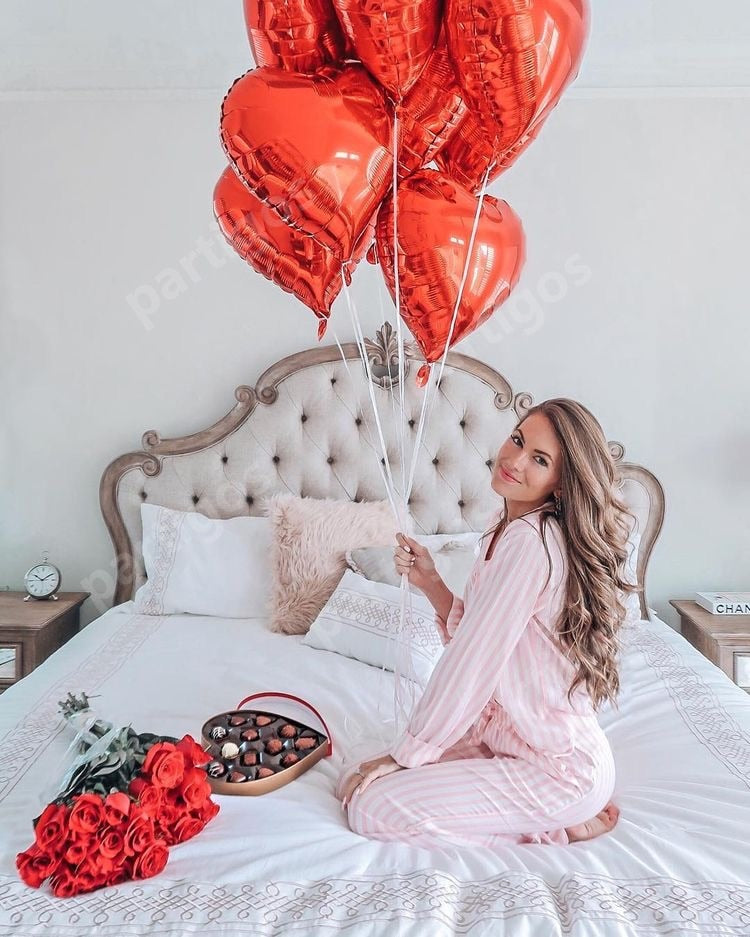 Large Foil Heart Helium Balloon Wedding Valentine Party 18inch