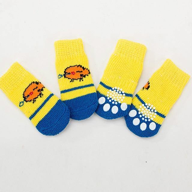 Warm Puppy Dog Cartoon Anti Slip Socks 4Pcs/Set - Mercy Abounding