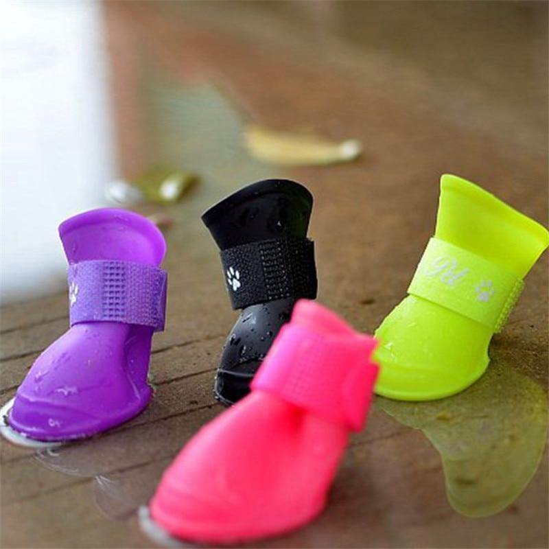 Waterproof Rain Pet Dog Anti Slip Rubber Boots 4pcs/Set - Mercy Abounding