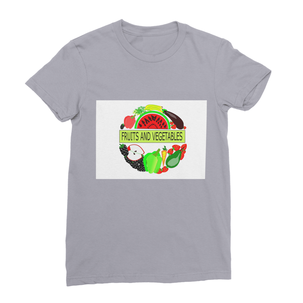 Round Collar Fruits And Vegetables Design Jersey Women's T-Shirt - Mercy Abounding