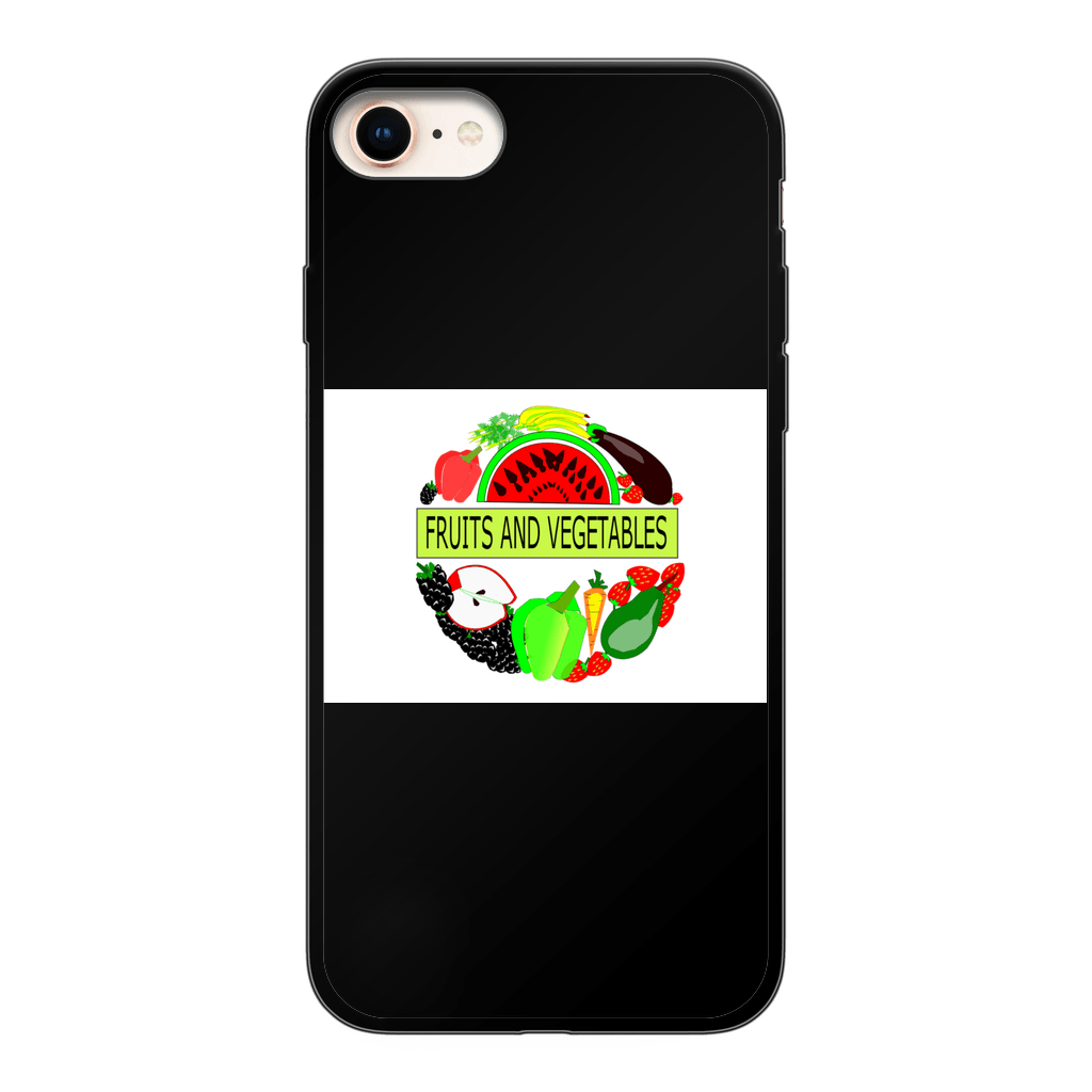 Quality Fruits And Vegetables Design Back Printed Black Soft Phone Case - Mercy Abounding