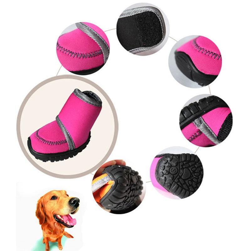 Waterproof Winter Pet Dog Boots Snow Anti-Slip Shoes 4Pcs/Set - Mercy Abounding