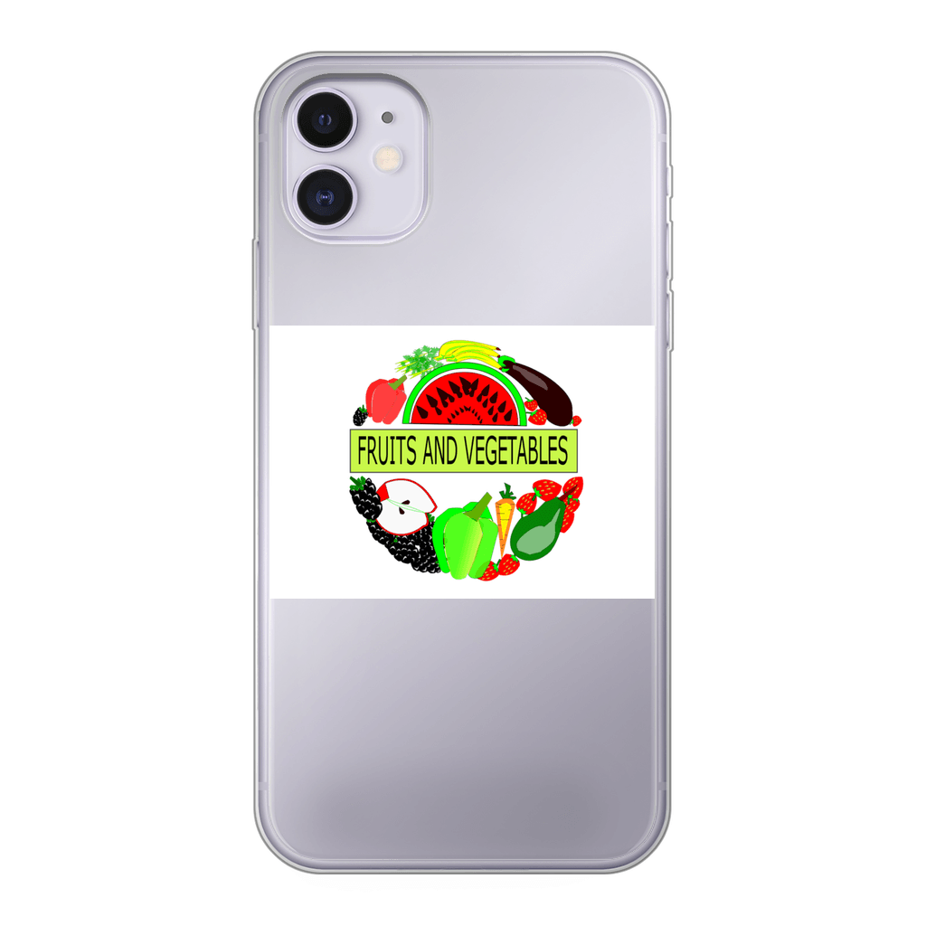 Fruits And Vegetables Design Back Printed Soft Phone Case - Mercy Abounding