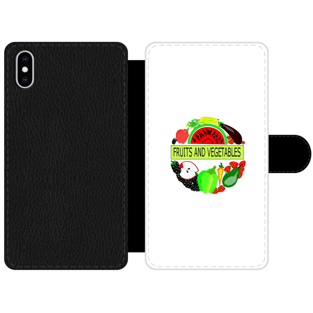 Lightweight Fruits And Vegetables Design Front Printed Wallet Cases - Mercy Abounding