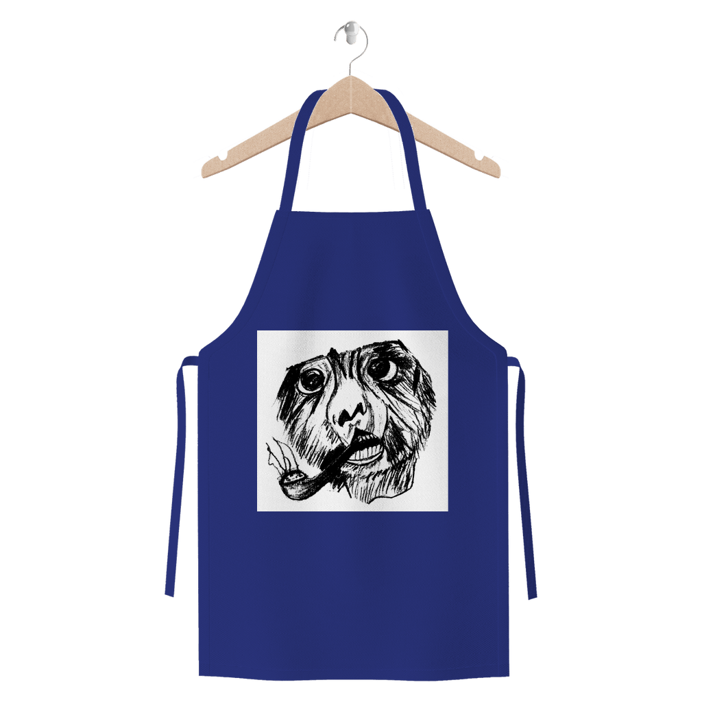 Fabric Smoking Monkey Design Jersey Apron For Kitchen Gift Event - Mercy Abounding