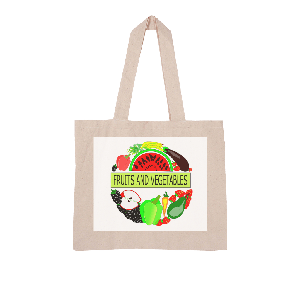 Quality Reusable Fruits And Vegetables Design Large Organic Tote Bag - Mercy Abounding