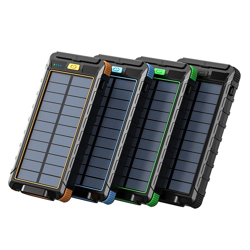 Waterproof Solar Power Bank For iPhone 11 Samsung 20000mAh