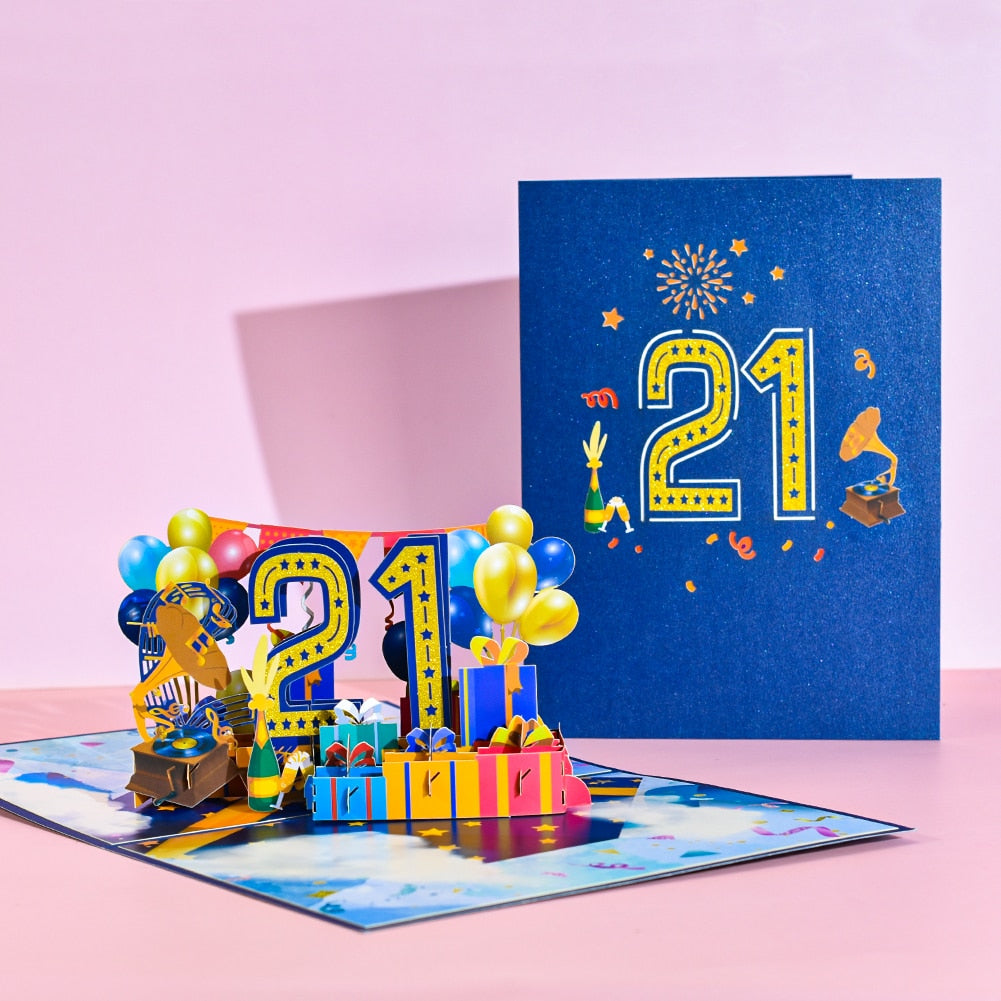 Beautiful 3D pop-up birthday card for all ages