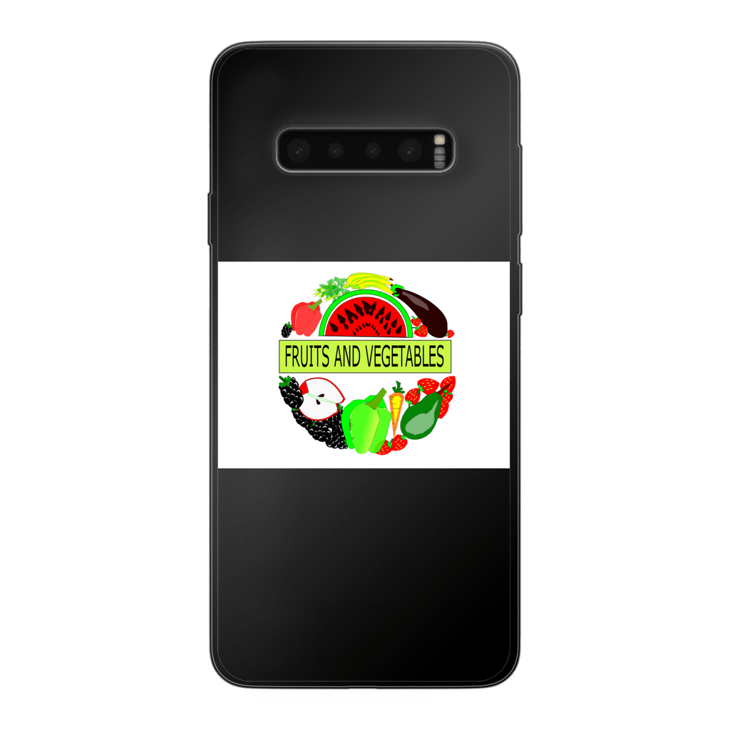 Quality Fruits And Vegetables Design Back Printed Black Soft Phone Case - Mercy Abounding