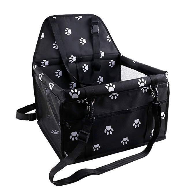 Portable Dog Pet Cat Car Booster Seat and Breathable Belt Carrier Bag - Mercy Abounding