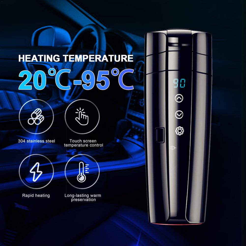 Electric Car Kettle  Heating Travel Coffee Cup Mug 70W 400ml
