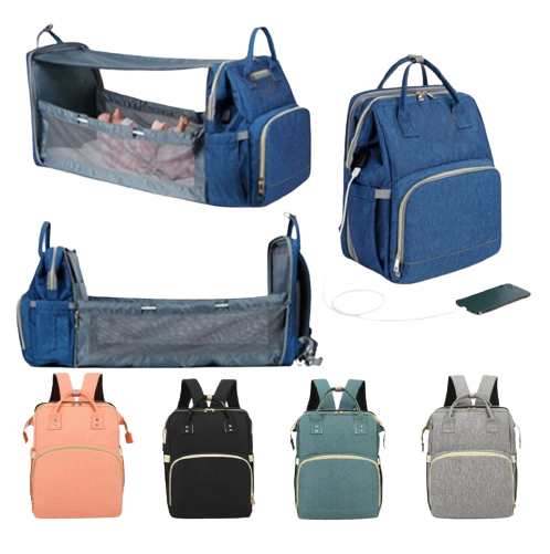 Multifunctional Foldable Baby Backpack Mommy Nappy Bed