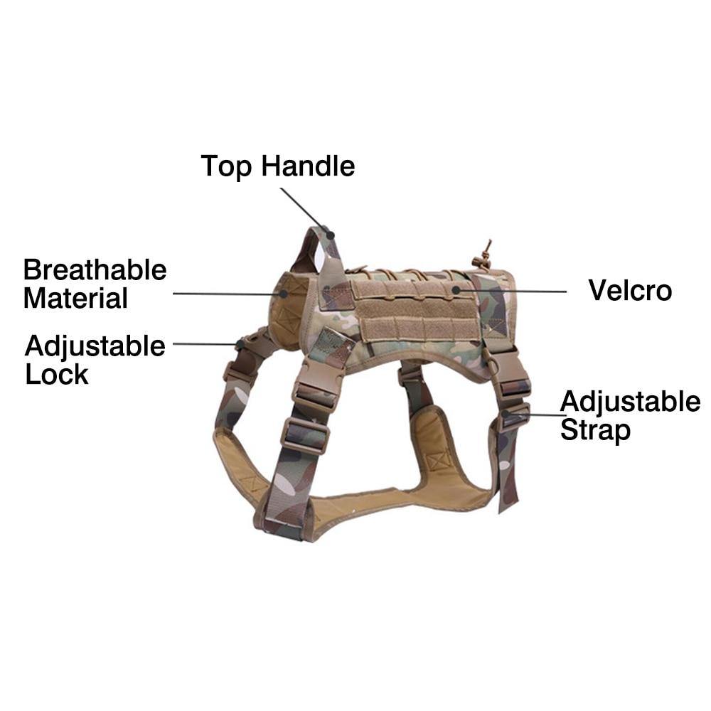 Quality Military Dog pet Strap Vest Handle Leash Harness - Mercy Abounding