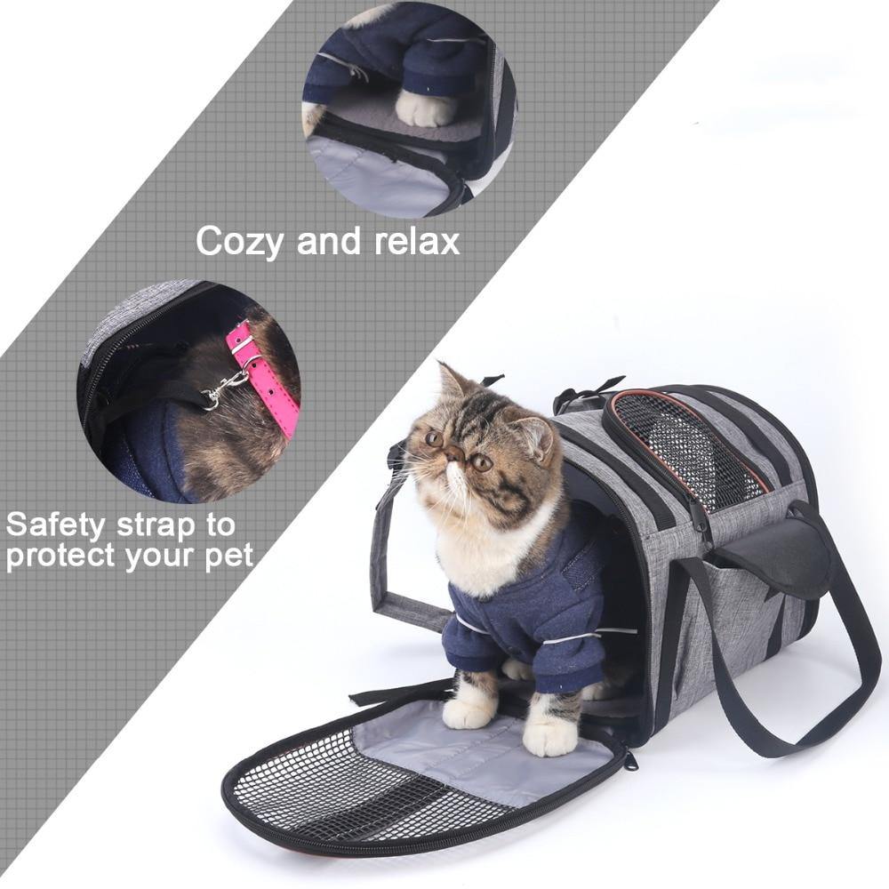 Folding Dog Pet Cat Car Seat Shoulder Carrier Bag - Mercy Abounding